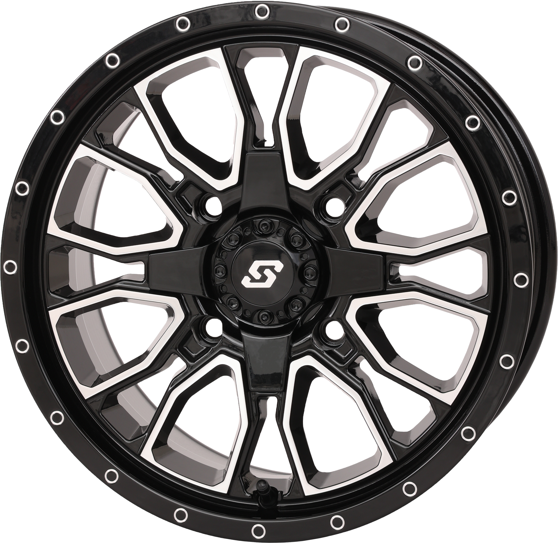 Fusion Dd Wheel  15x7 5+2 4/137 & 4/156 Gloss Blk/Mach