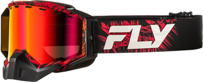 Zone Snow Goggle Red/Blk W/Red Mirror/Amber Lens