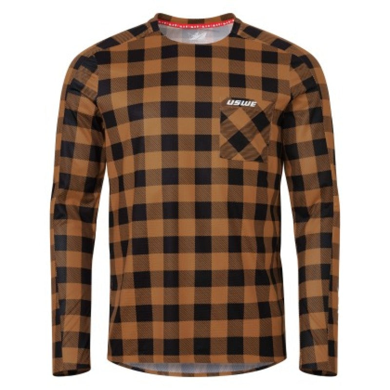 USWE Flannel Long Sleeve Lightweight Off-Road Jersey Bronze - Small