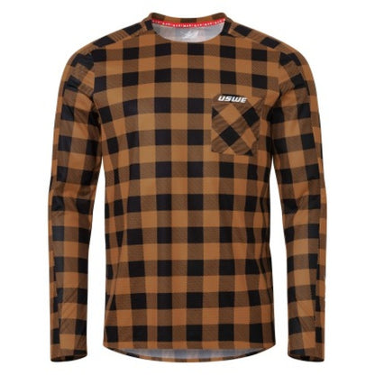 USWE Flannel Long Sleeve Lightweight Off-Road Jersey Bronze - Medium