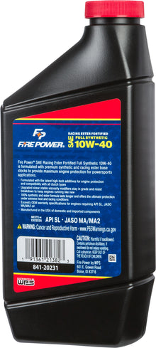 Synthetic Ester Oil 10w40 4t 1 Qt (12/Case  Sold Ea)