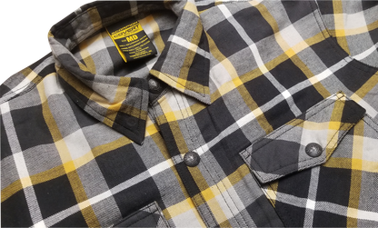Covert Moto Flannel White/Yellow 2x