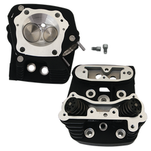 S&S Cycle 84-99 BT 93cc Cylinder Head Kit For S&S 4in Bore - Wrinkle Black