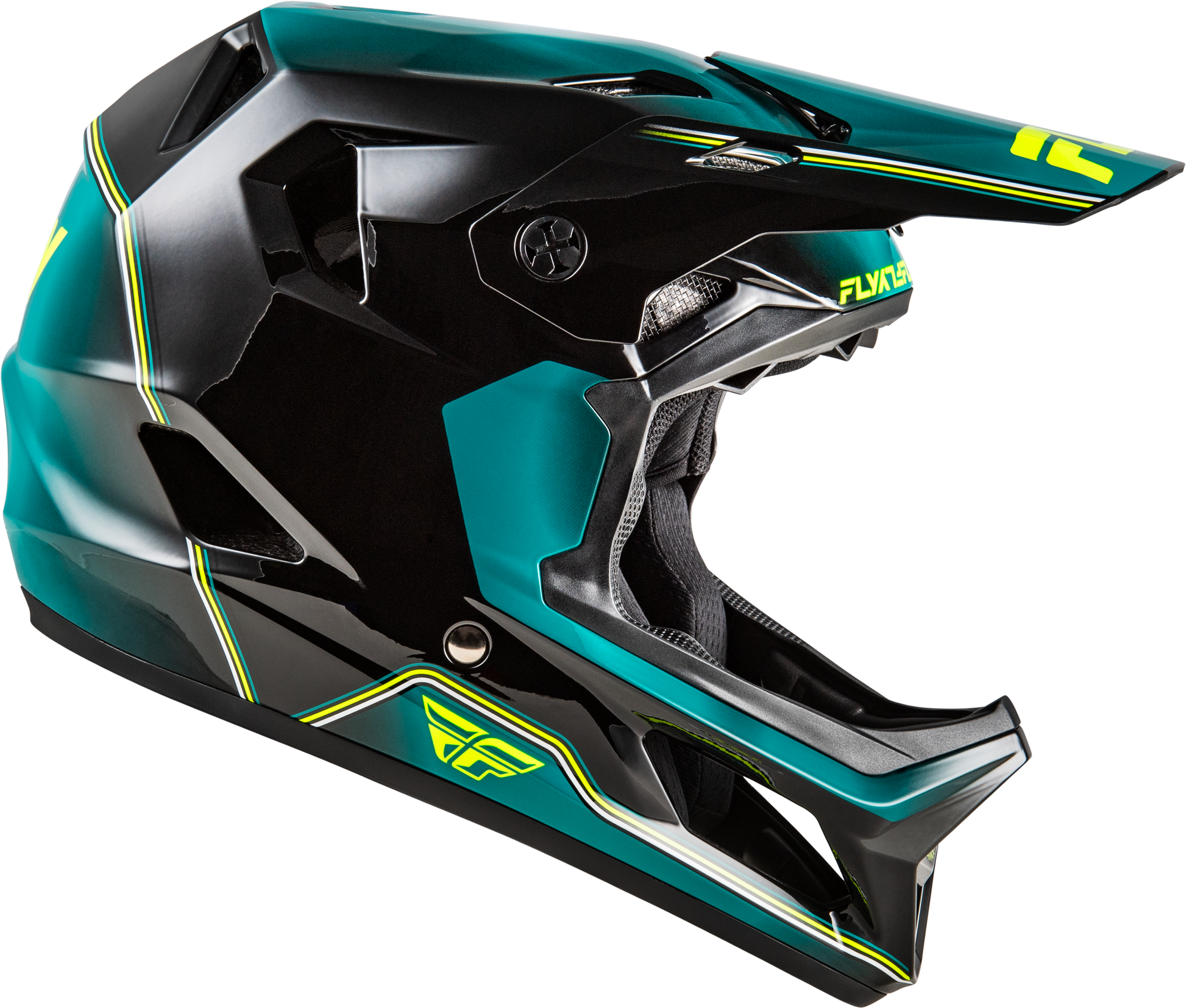 Rayce Repeat Bicycle Helmet Black/Teal/Hi Vis Lg