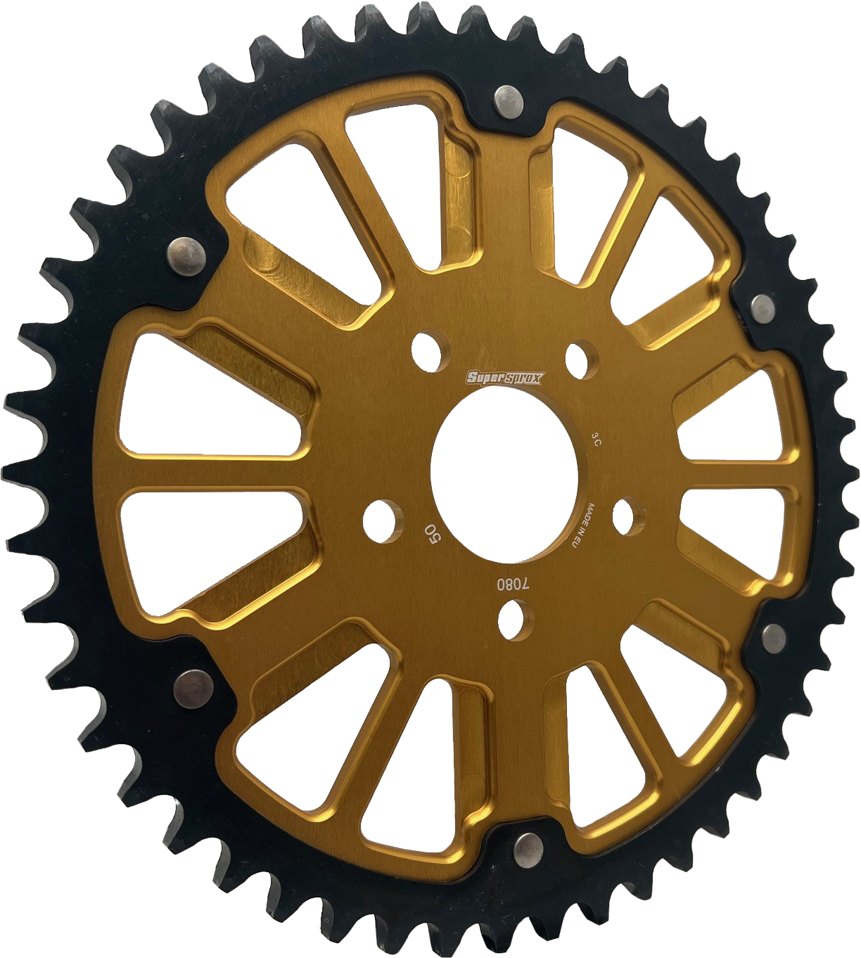 Stealth 51t Rear Sprocket Gld Alum Car  Blk Steel Teeth