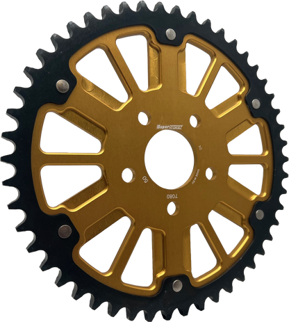 Stealth 51t Rear Sprocket Gld Alum Car  Blk Steel Teeth