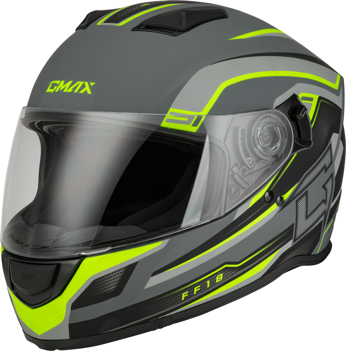 Ff 18 Drift Helmet Matte Grey/Hi Viz 2x