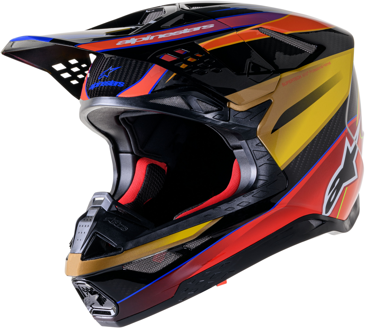 Supertech S M10 Era Helmet Gold Ylw/Rio Red Glossy Xs