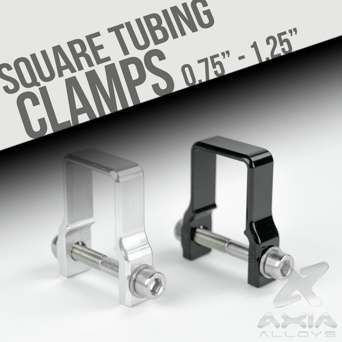 1" Square Tube Strap Clamp Black