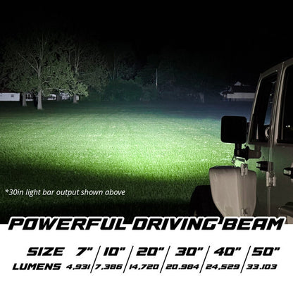Xkmax 7" Light Bar Dual Mode With Rgbw Strip App Control