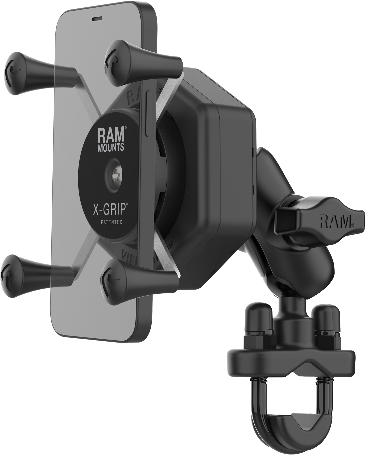 X Grip Vibe Safe Phone Mount With U Bolt Base Short