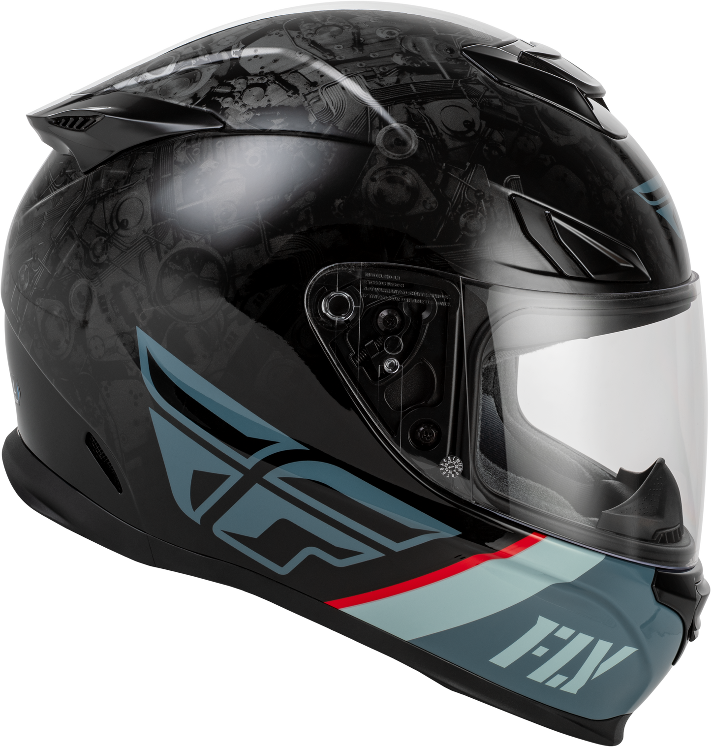 Sentinel Mech Helmet Black/Grey/Red Xs