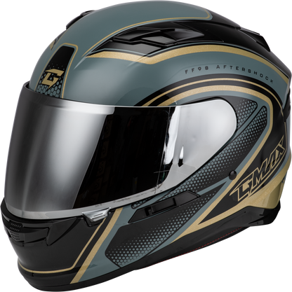 Ff 98 Aftershock Helmet Grey/Metallic Gold Lg