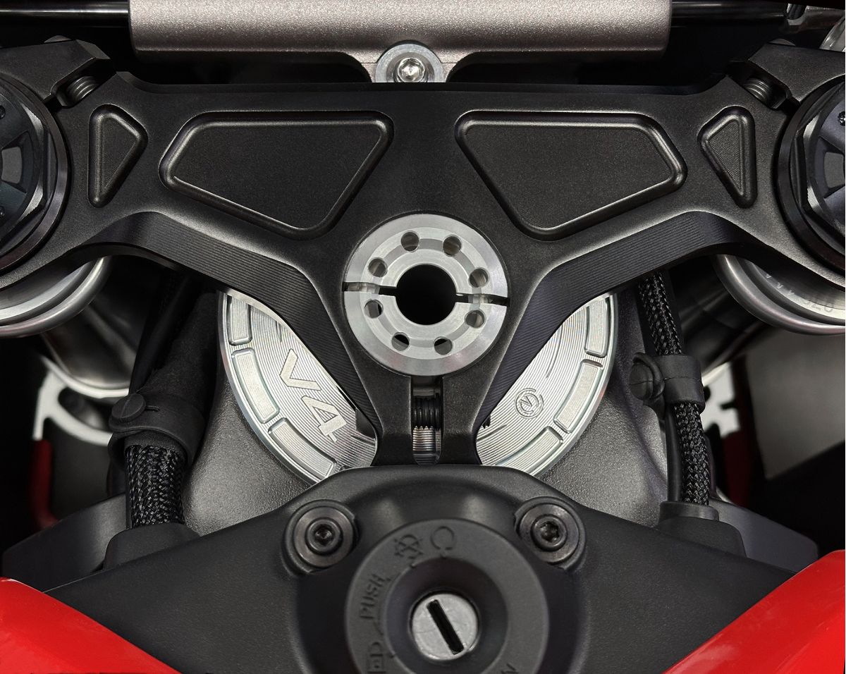 Motocorse Billet Steering Head Dust-Proof Cover for the Ducati Panigale V4 (2025+)