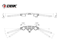 DBK Special Parts (Ducabike) GP Adjustable Clip-Ons For Panigale V4 (2025+) - 15mm Offset, 10mm rise