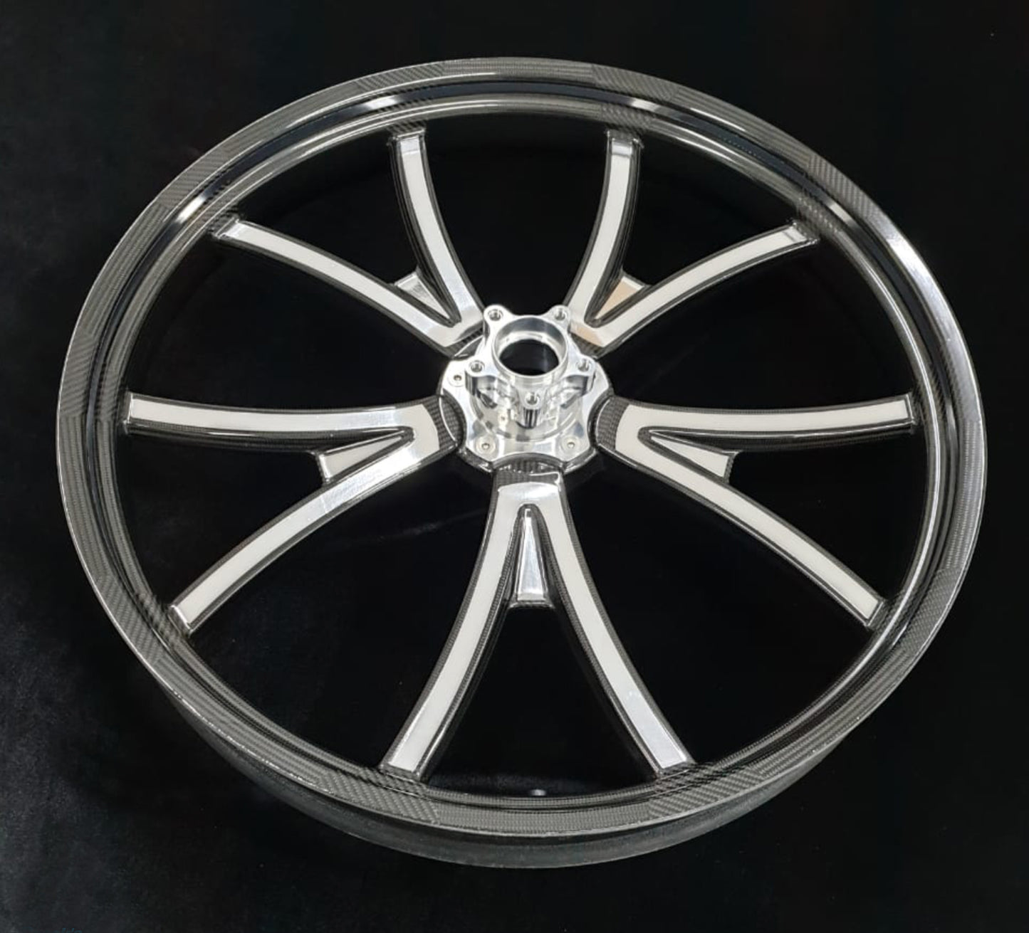 BST Torque TEK 5 Split Y-Spoke Carbon Fiber Front Wheel for the Harley Davidson, Indian, and V-Twin Custom Models - 3.5 x 26