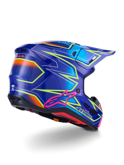 Sm7 Cast Helmet Blue/Pnk/Ylw Fluo Glossy Sm