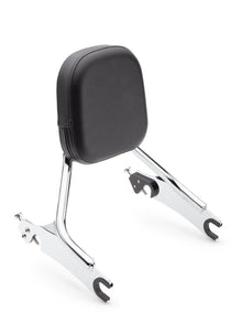 Detach Backrest Short Med Pad Chrome Chieftain 14 25