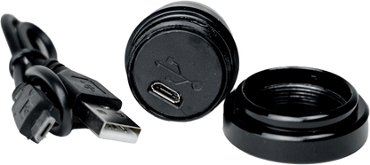 Stick On Led Dome Light Usb Rechargeable  Black