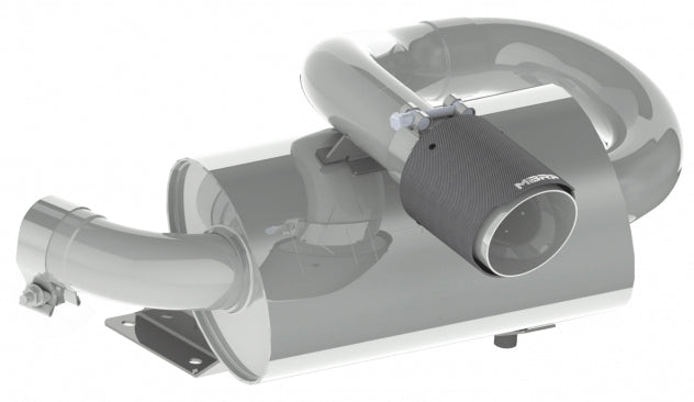 Single Slip On Center Exit W/ Performance Muffler Cf Tip