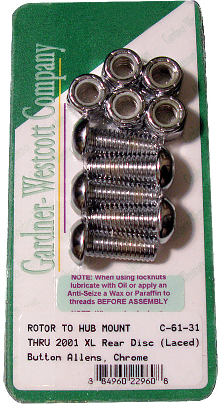 Rear Brake Rotor Allen Bolts 92 Up Big Twin Laced Wheel