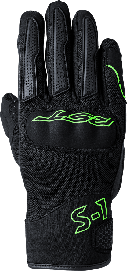 S1 Mesh Ce Glove Black/Neon Green  Lg