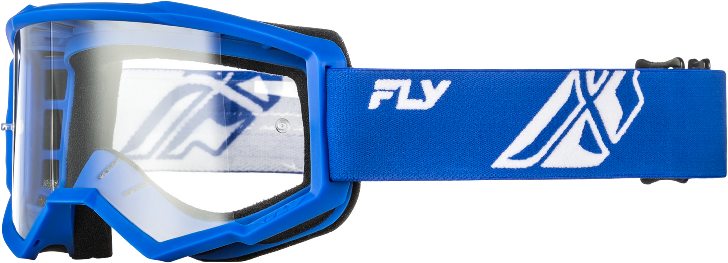 Focus Goggle Blue/White W/ Clear Lens