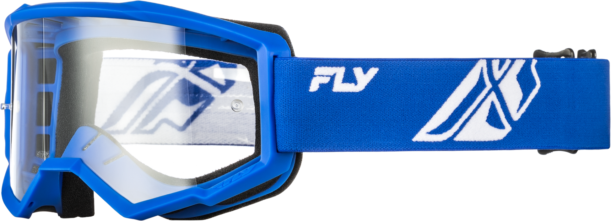 Focus Goggle Blue/White W/ Clear Lens