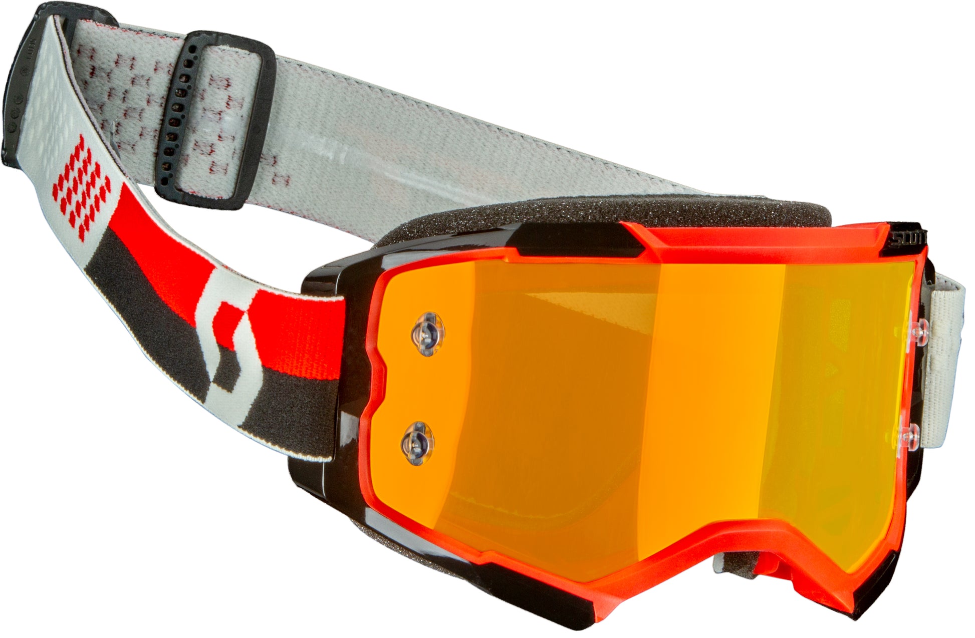 Fury Goggle Red/Black Orange Chrome Works