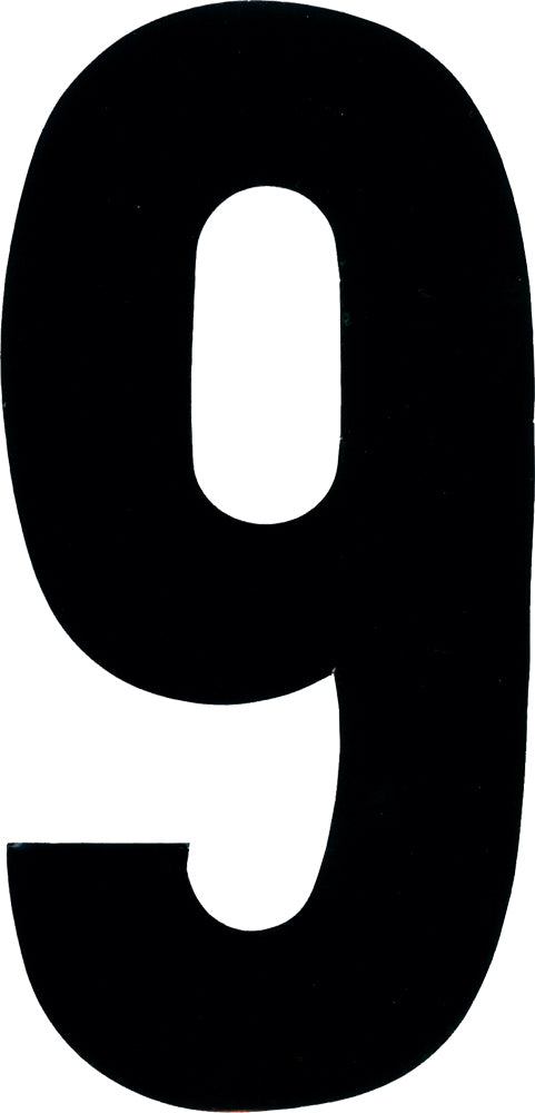 #9 6" Black Extreme Digits 3/Pk