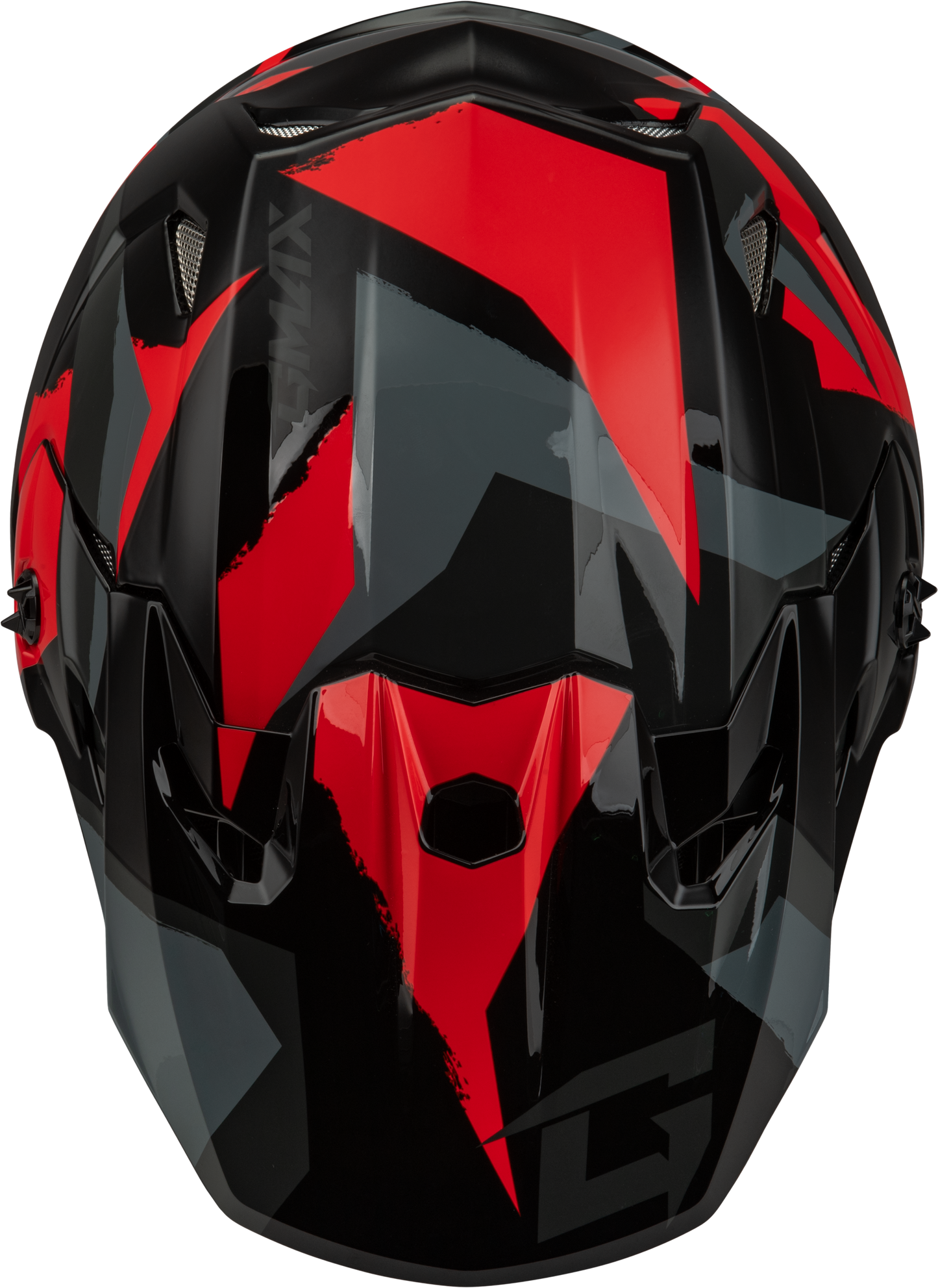 Mx 96 Splinter Helmet Black/Red Xs