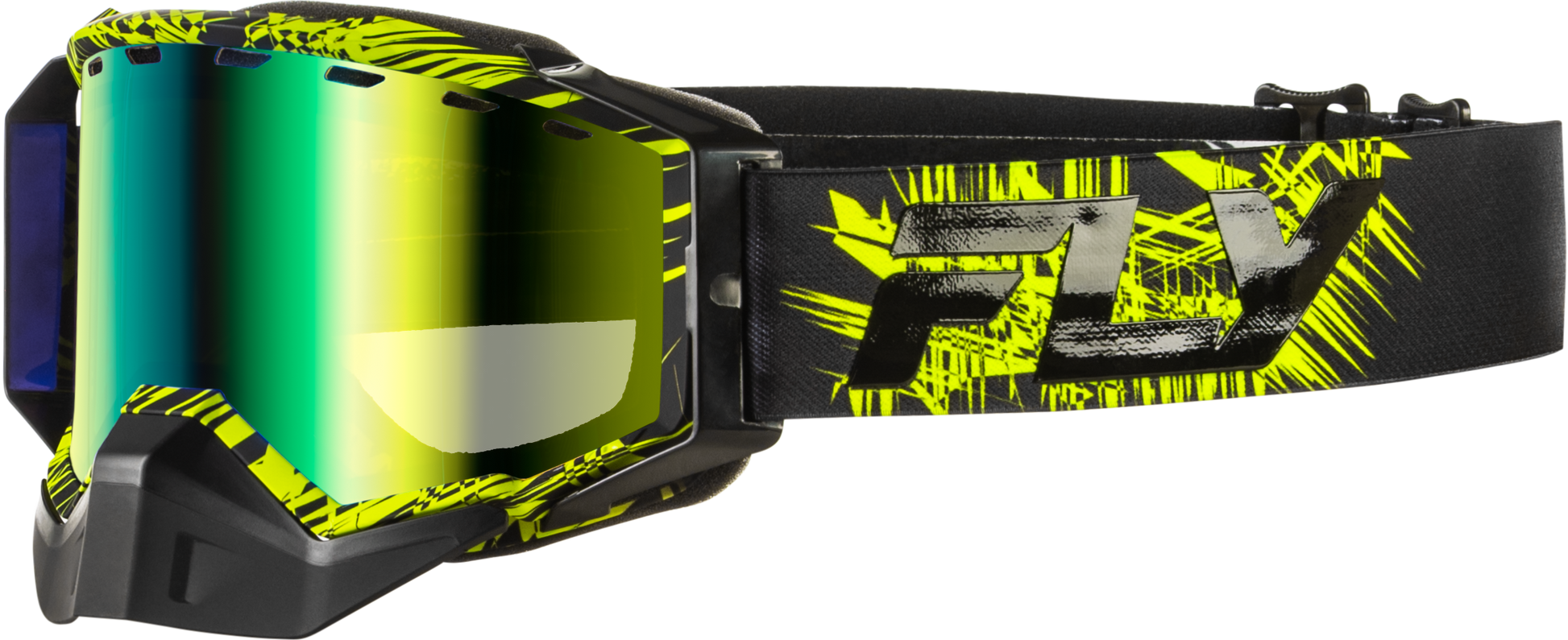 Zone Snow Goggle Grn/Blk W/Green Mir/Yellow Lens