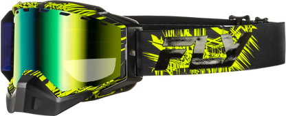 Zone Snow Goggle Grn/Blk W/Green Mir/Yellow Lens