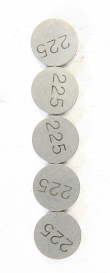 Valve Shims 2.25mmx13mm 5/Pk