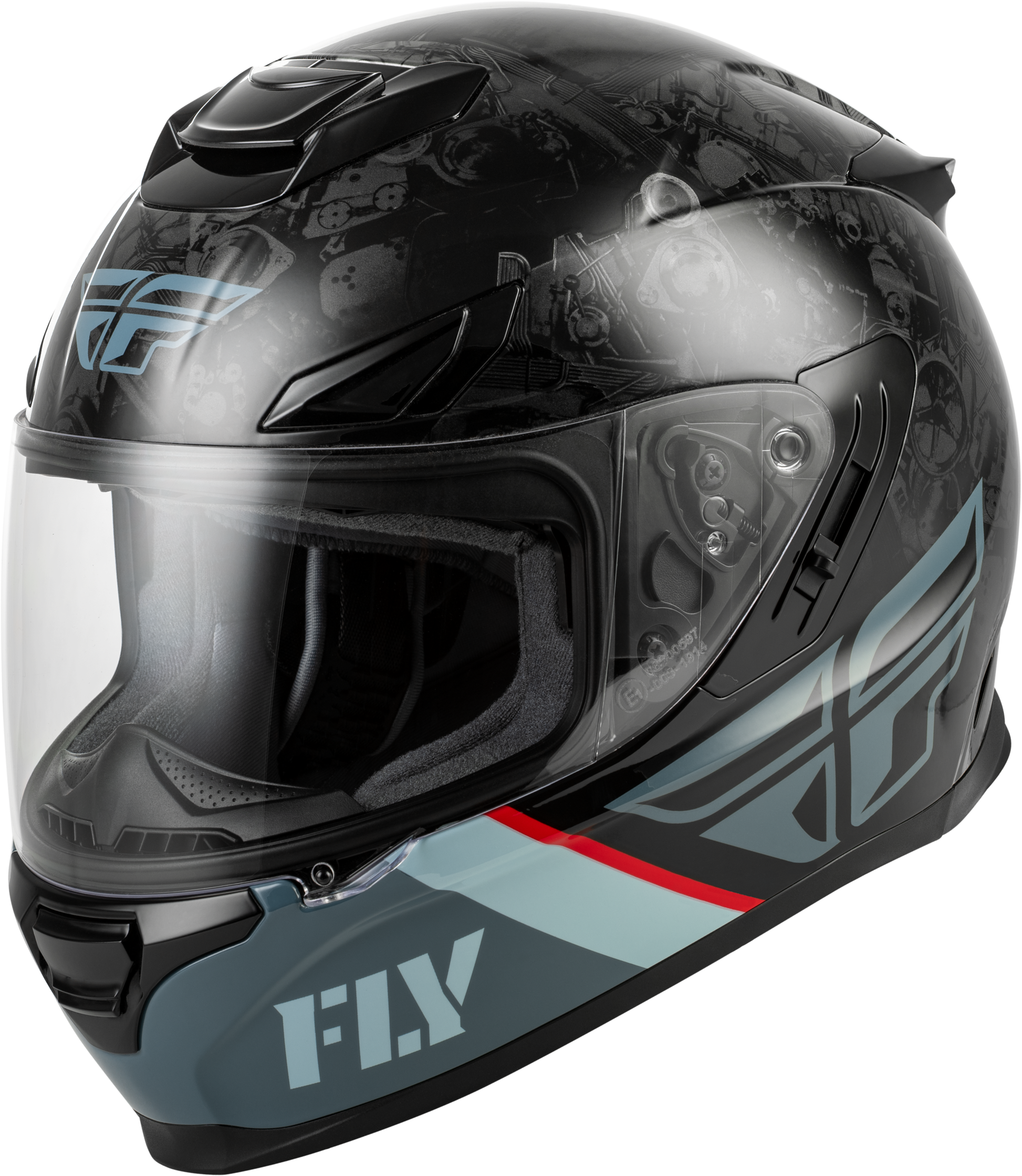 Sentinel Mech Helmet Black/Grey/Red Sm