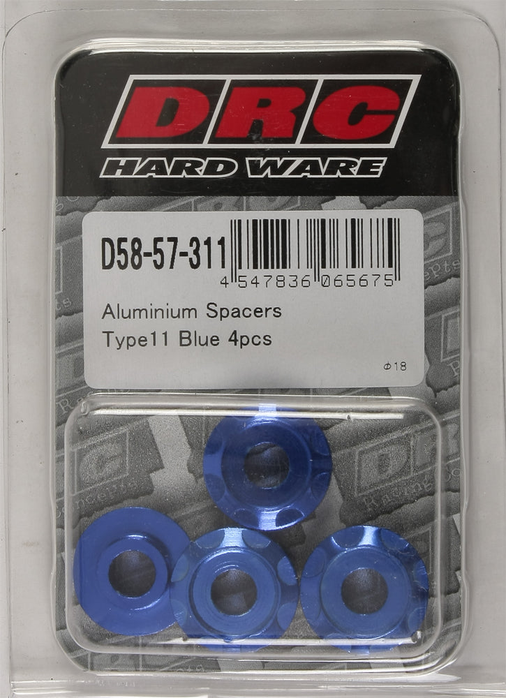 Aluminum Spacers Type 11 Blue M6x12mm 4/Pk