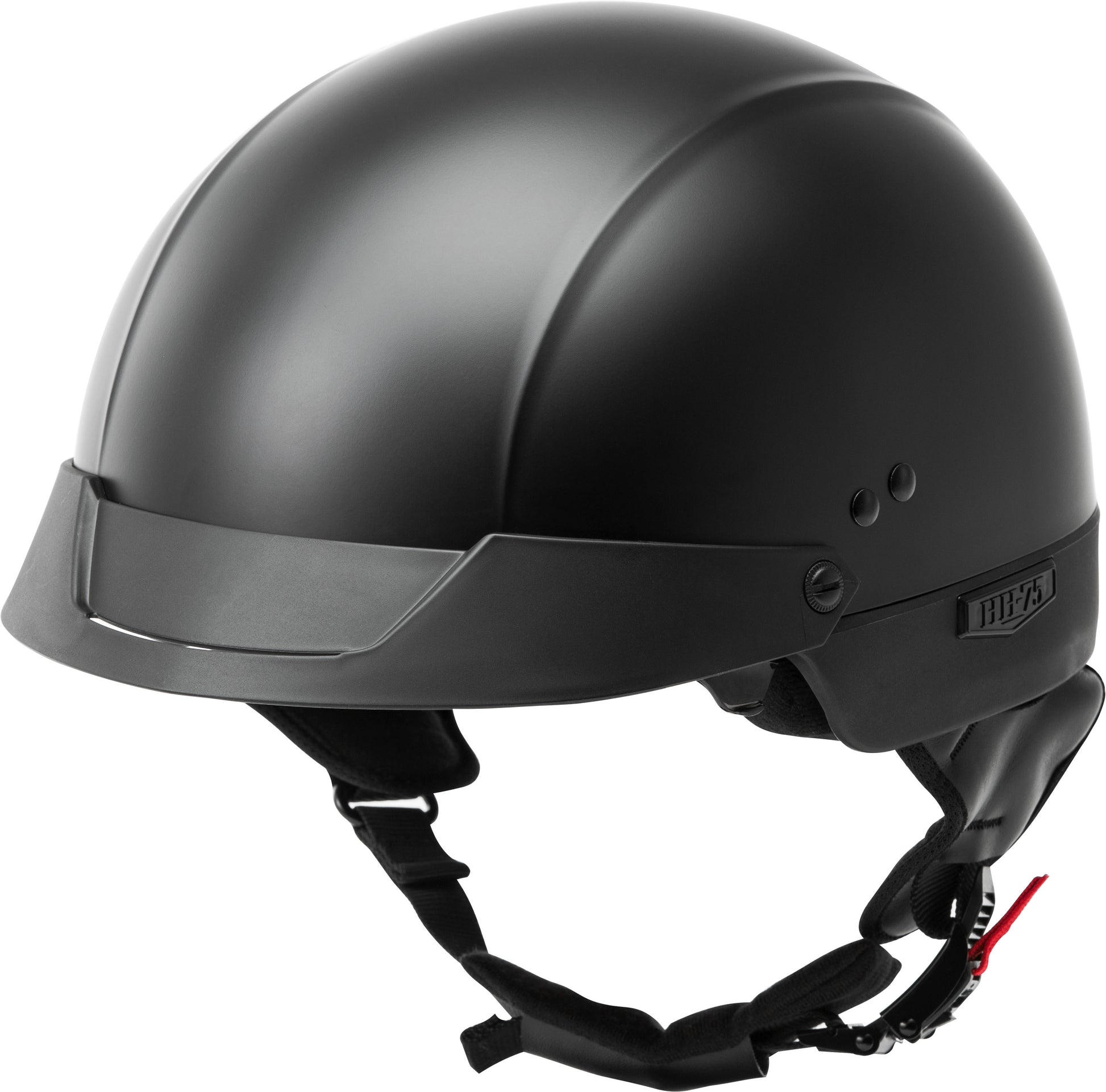 Hh 75 Half Helmet Matte Black Lg