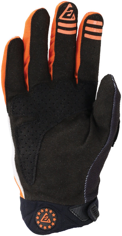 Answer Peak Flo Gloves Black/Hyper Orange/White Youth - Small