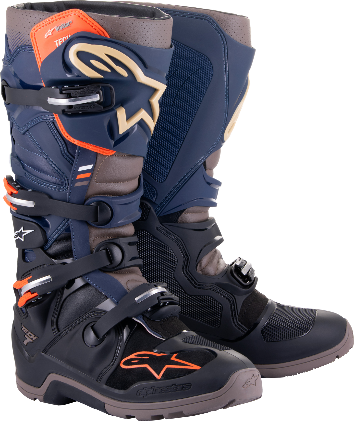 Tech 7 Enduro Drystar Boots Blk/Ngt Nvy/Wm Grey Sz 8