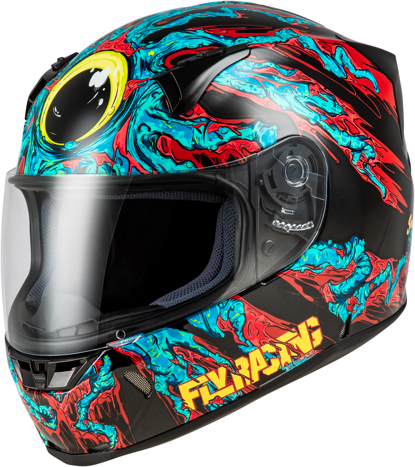 Revolt Space Creep Helmet Light Blue/Black/Red Xl