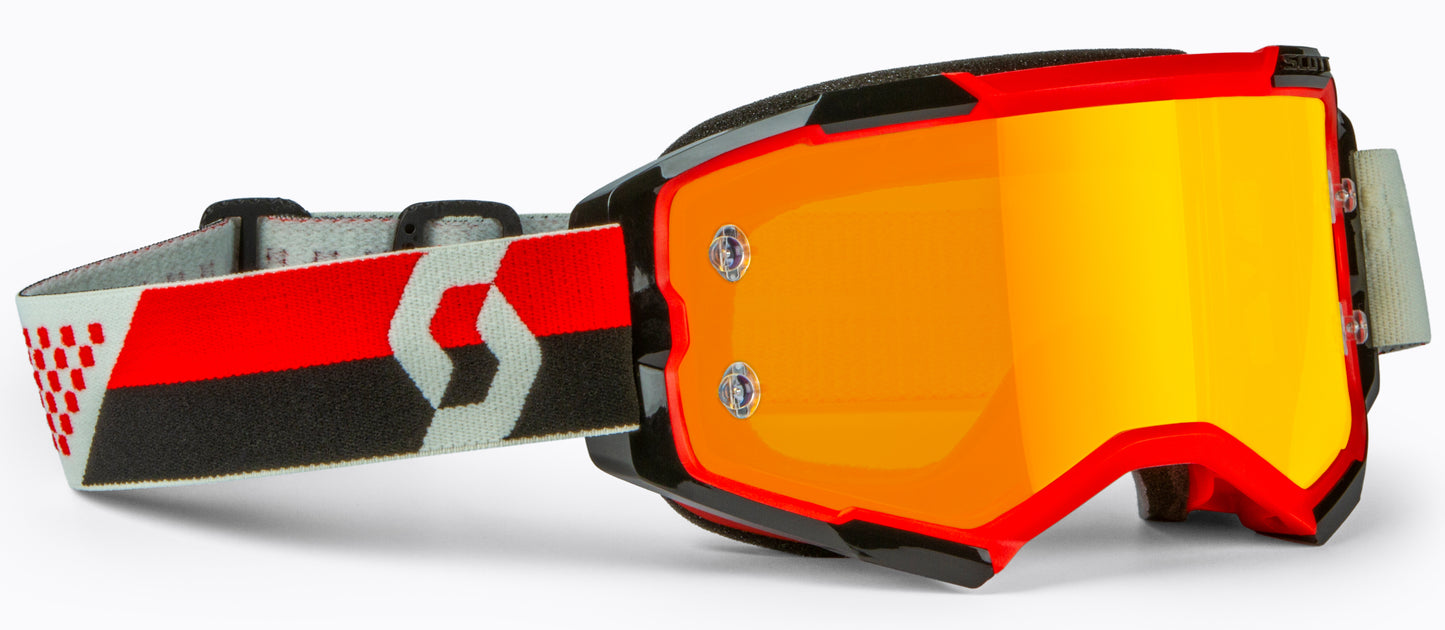 Fury Goggle Red/Black Orange Chrome Works