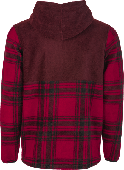 Fly Half Zip Pullover Hoodie Red Plaid Sm