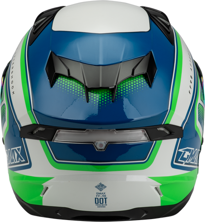 Ff 98 Aftershock Helmet White/Neon Green Xs