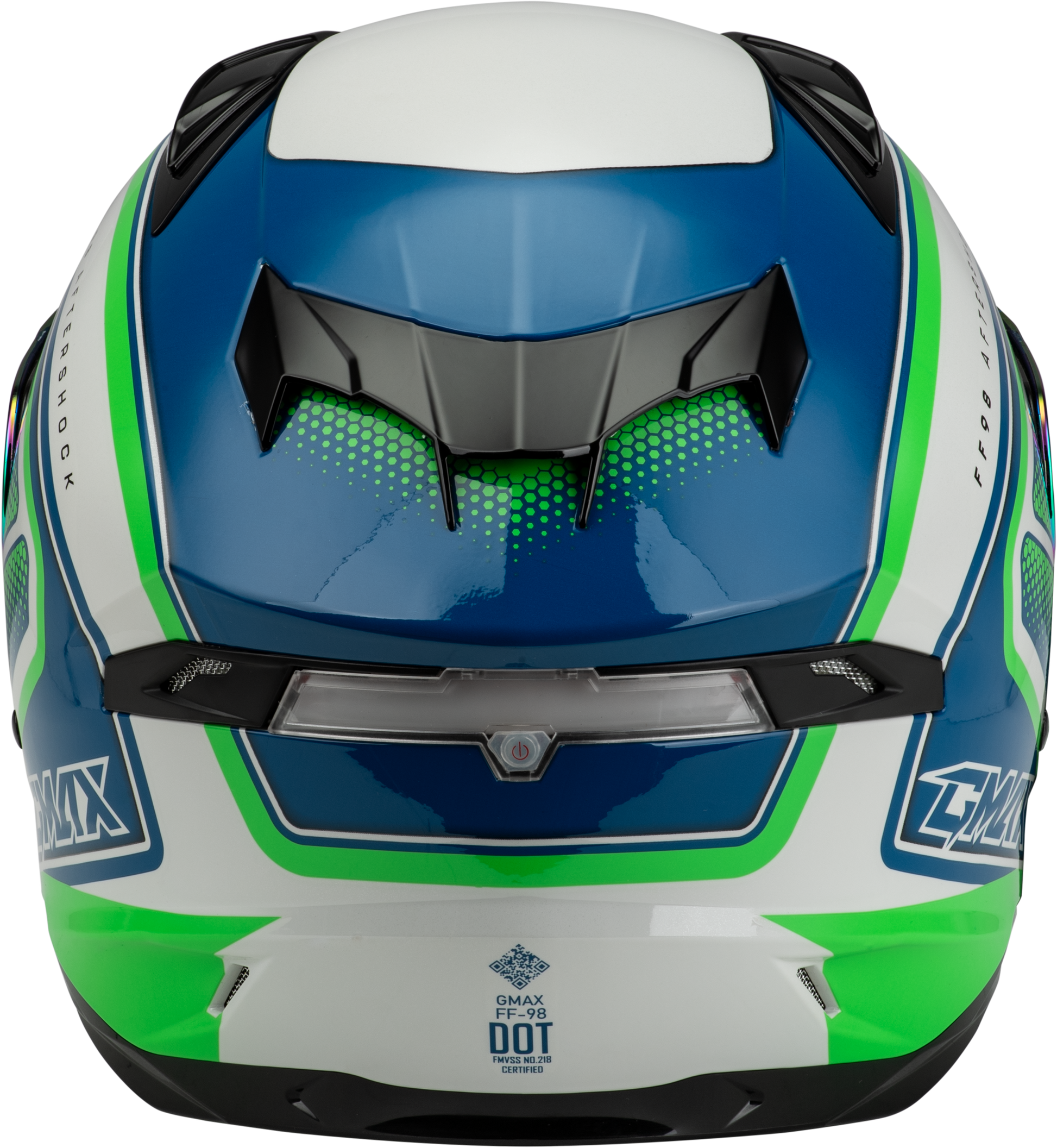 Ff 98 Aftershock Helmet White/Neon Green Xl