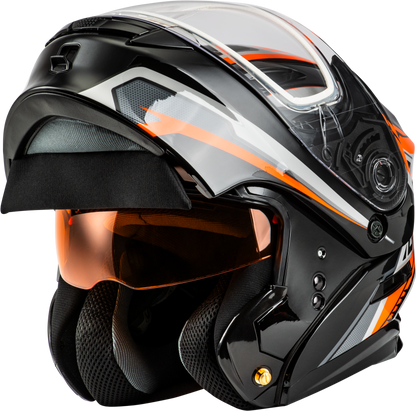 Md 01s Transistor Snow Helmet Orange/Black Xs