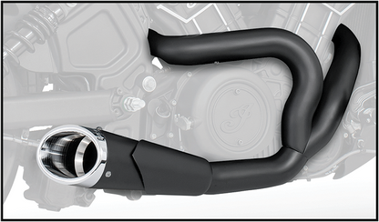 Combat 2 1 Shorty Black W/Chrome Tip `14 Up Scout