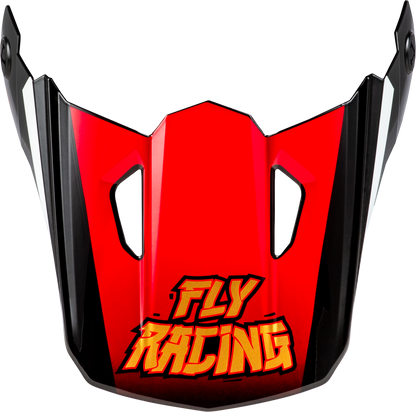 Youth Kinetic Scorched Helmet Visor Red/Black/White Ys Yl