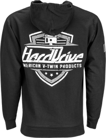 Harddrive Shield Hoodie Black/White Xl