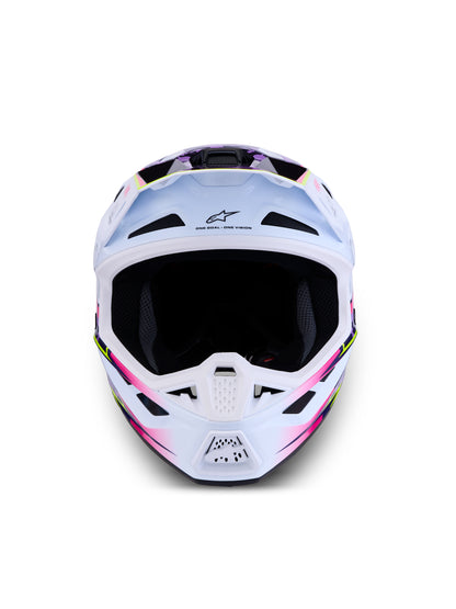 S M7 Blaster Helmet Ece06/Dot Prpl/Pink/Wht Glossy Sm