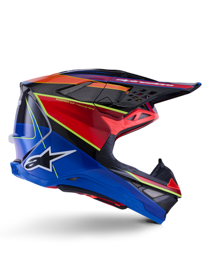 Supertech S M10 Era Helmet Blu/Rd/Ylw Fluo Glossy Md